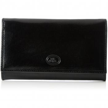 Porte-monnaie The Bridge noir en cuir pour femme