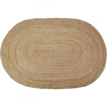 Tapis beige tressé oval en jute 140x200 – Maison du Monde
