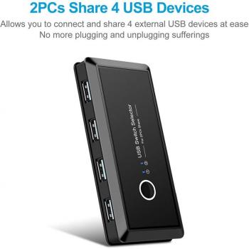 Splitter USB VGA de 2 a 4 Salidas para Compartir Dispositivos