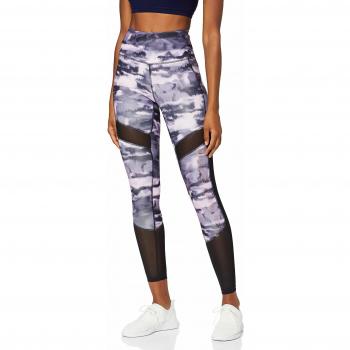 Superdry Damen Active Studio MESH Leggings, Orchidee/Schwarz