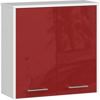 Ebern Evyana 60x60x22.5cm Glossed Bathroom Storage – White & Red