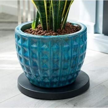 Pot de Fleur Rond en Ardoise, Diamètre 29 cm