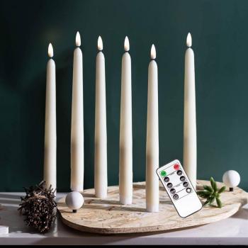 Pack of 12 Battery-Operated Taper Candles
