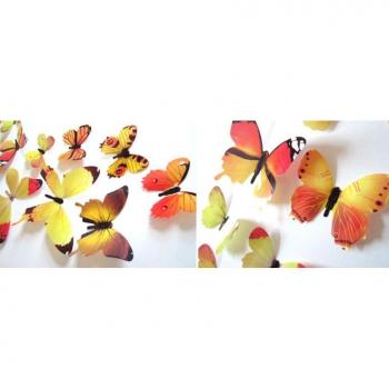 3D Blue Butterfly Wall Stickers (12 pcs) for Living Room and Wedding