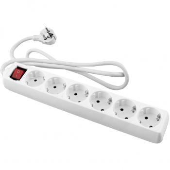 Regleta 6 Tomas Onlex Blanco con Interruptor y Cable de 1,5 m