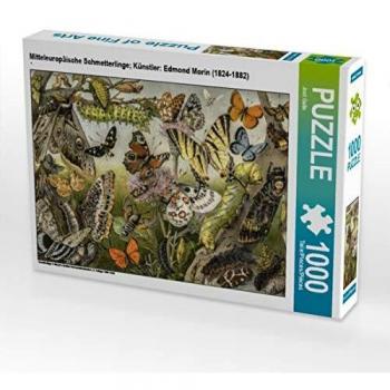 CALVENDO Puzzle Mitteleuropäische Falter; Künstler: Edmond Morin (1824-1882) 1000 Teile