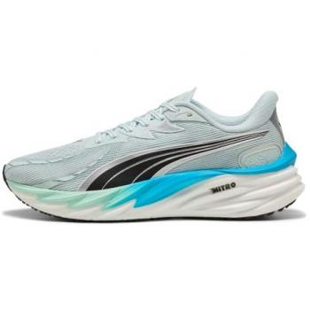 Puma Velocity Nitro 4 – Chaussure de Course Sans Stabilisateurs – Bleu Mint