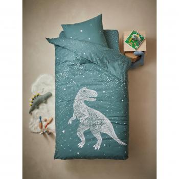 Parure de lit verte DINO phosphorescente
