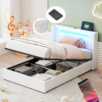 Letto Blu LED 90x200
