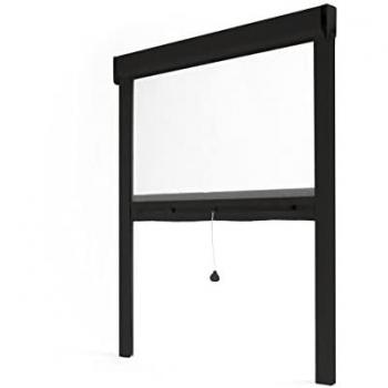 Mosquitera estor enrollable recortable Avosdim luxe aluminio negro 150 x 220 cm