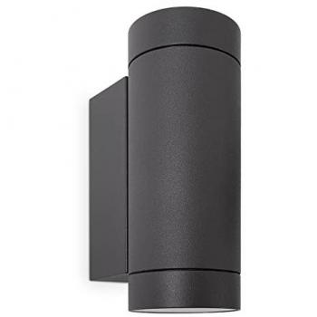 Paco Home Éclat Sombre – Lampe Murale Outdoor, 3000K, 2 GU10