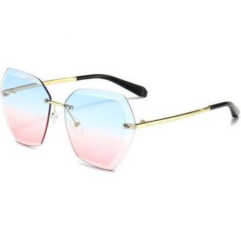 Classic Rimless Women's Sunglasses with Gradient Lenses
