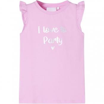Camiseta de manga volante para niños color lila 92