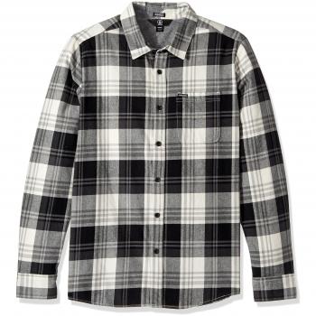 Volcom Caden Camisa Larga para Hombre, Talla S, Color Azul