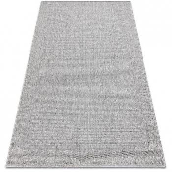Sisal Frame Rug in Light Grey