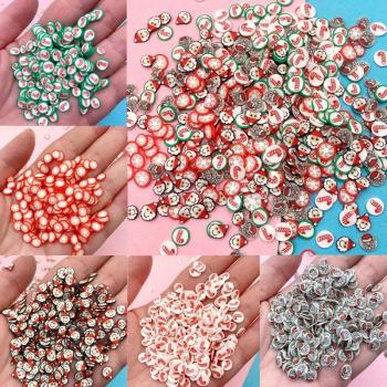 100g Polymer Clay Christmas Santa Slices for DIY Projects