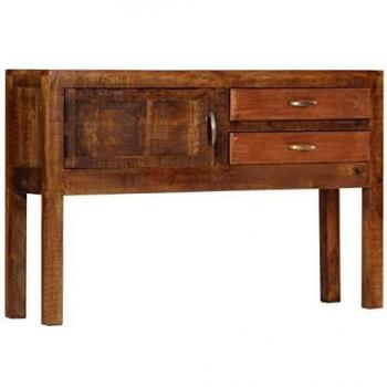 Buffet de chambre en bois de manguier massif 118x30x75 cm