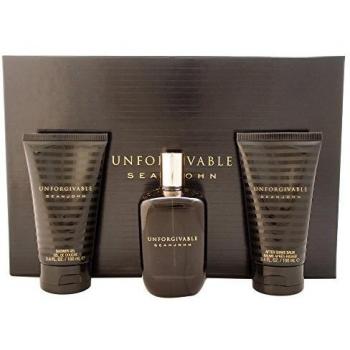 Sean John Unforgivable For Men 3 Pc Gift Set 4.2 Oz Edt Spray, 3.4 Oz Shower Gel, 3.4 Oz After Shave Balm, aromatic