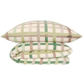 Schiesser Luiza Karo‑Set 155x220 cm + 80x80 cm – MADE IN GREEN