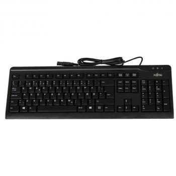 Fujitsu KB410 USB Tastatur Schwarz Dänisch