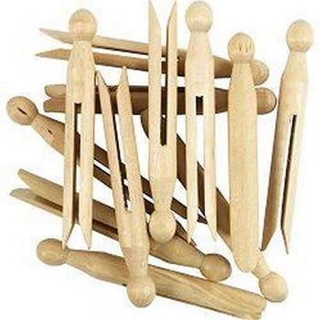 SupaHome Wooden Pegs for Drying Clothes Pack of 24