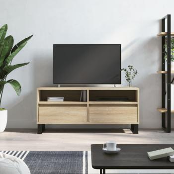 Sonoma Oak TV Stand – 100x34.5x44.5cm Engineered Wood