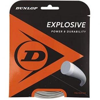 Dunlop Unisex-Adult 624856 Tennis-Saite Explosive 12m Set 130mm 1Stück, Silber, One Size