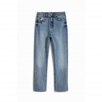 Blu Desigual Jeans Straight Crop 34 – Cotone