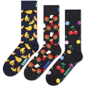 Women's 3-Pack of Colorful Fruit & Burger Socks