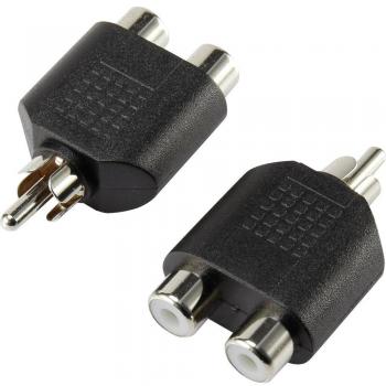 SpeaKa Professional SP-7870160 Adattatore Audio RCA a Y Nero