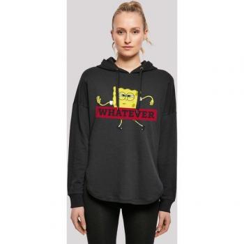F4NT4STIC Damen-Kapuzenpullover Spongebob Schwammkopf WHATEVER Print – Größe M, schwarz
