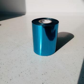 Rollo de papel para estampado DIY, 8cm x 120m, azul claro y café