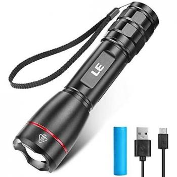 USB‑Ladebare LED Handlampe LE „Extrem Hell“ – 15 000 Lux, OSRAM P9, IPX4, 5 Modi