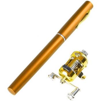 Bolígrafo de pesca telescópico con carrete