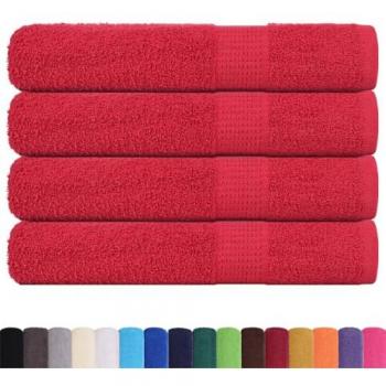 Collezione di Asciugamani Rosso 100x200 cm 360 g/m²