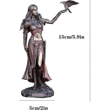 Estatua de Morrigan, Diosa Celta con Acabado en Bronce