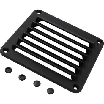 5.5 x 4.875 Black Plastic Louvered Vent for Marine Applications