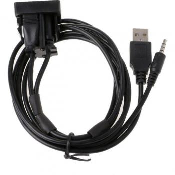 1m Car Dash USB Port and AUX Adapter