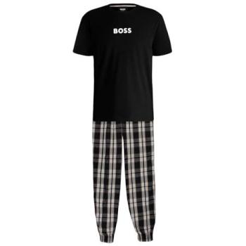 BOSS Langarm Pyjama Schwarz L