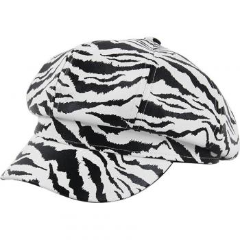 Gorro de Estilo Vintage con Raya de Cebra