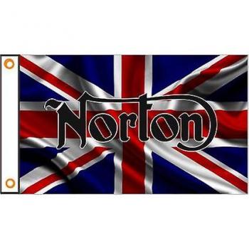 Dinoply Drapeau Moto 90 × 150 cm – Edition Norton