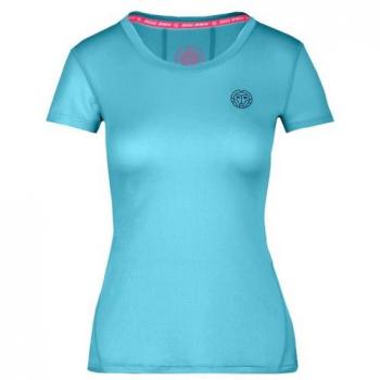 Women's Light Blue Bidi Badu Eve Tech Round Neck T‑Top – S