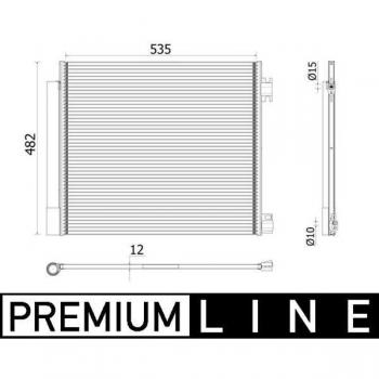 Condenseur de Climatisation MAHLE ORIGINAL AC 944 000P avec Déshydrateur pour Renault et Nissan