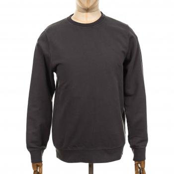 Organic Rundhals-Sweatshirt in Lava Grau