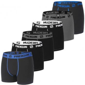 Freegun Boxer Uomo 6 Pack Nero / Grigio / Blu M
