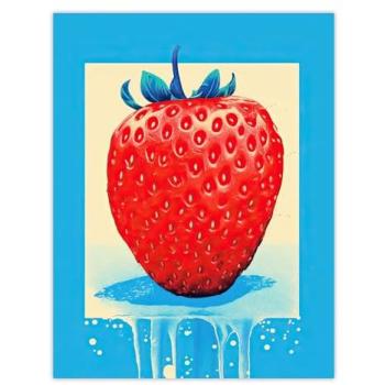 Blue‑Coo Strawberry Frozen Art – 18″×24″ Home Decor Poster