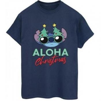 Disney Damen T-Shirt Lilo und Stitch in Baumwolle mit festlichen Farben