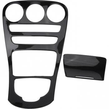 ABS Center Console Trim Abdeckung 2 Stück für Mercedes Benz C-Klasse W205/GLC X253 in Kohlenstofffaser