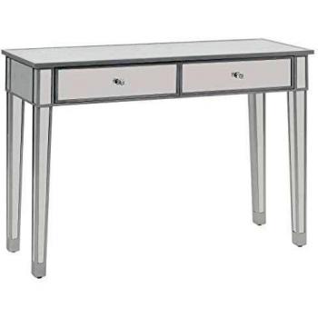 Mirrored Console Table MDF and Glass 106.5x38x76.5 cm