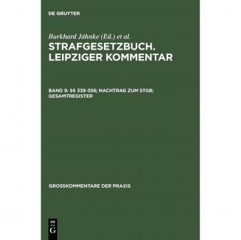 §§ 339-358 Nachtrag Zum Stgb Gesamtregister (Großkommentare Der Praxis)